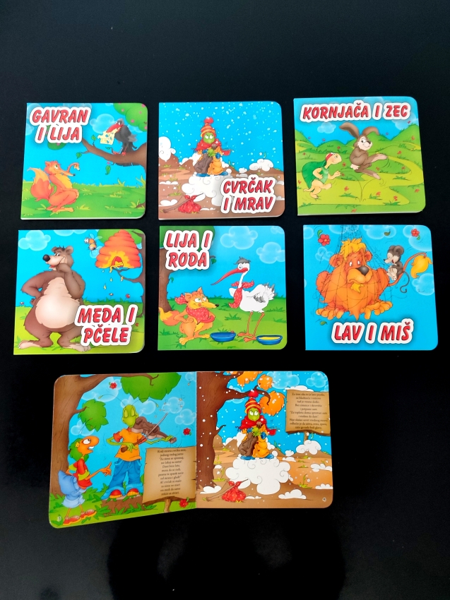 6 tvrdih slikovnica - BASNE16x16cm LATINICA