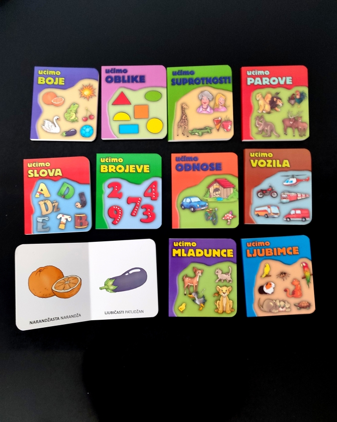 10 tvrdih slikovnica - UČIMO 13x11,5cm LATINICA