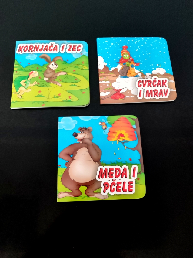 3 tvrde slikovnice - BASNE16x16cm LATINICA