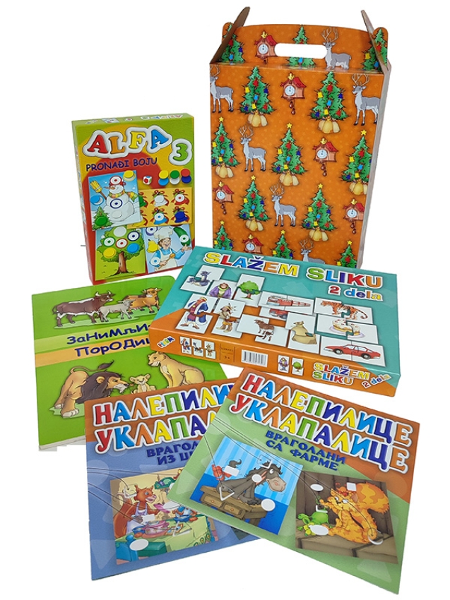 NOVOGODIŠNJI PAKETIĆ U KUTIJI 2-4 god. za 1647,80 din